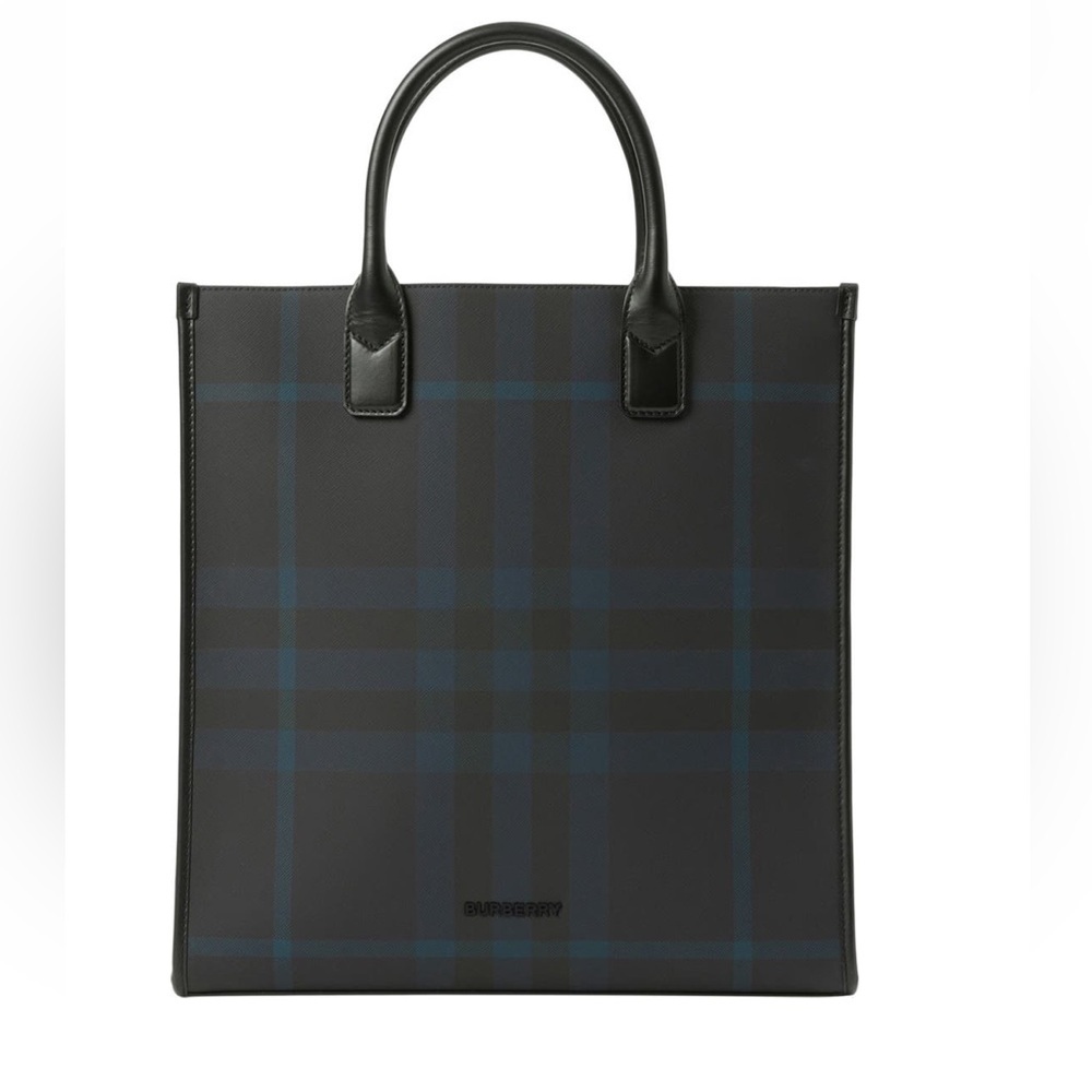 Burberry Denny E-Check Canvas Tote, NEW - Picture 5 of 17